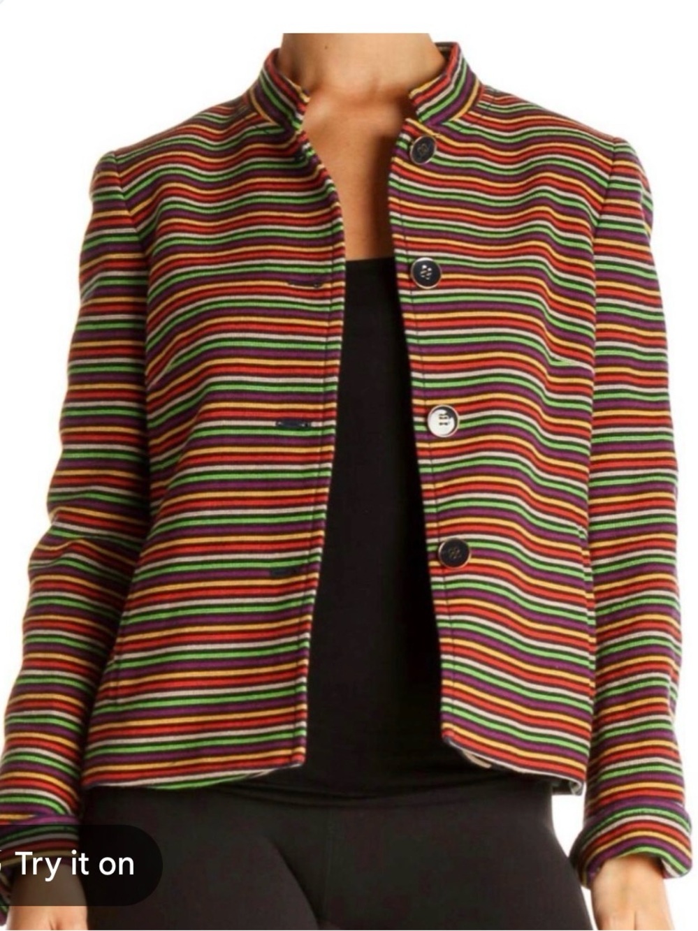Talbots Striped Multicolor Women's Jacket blazer